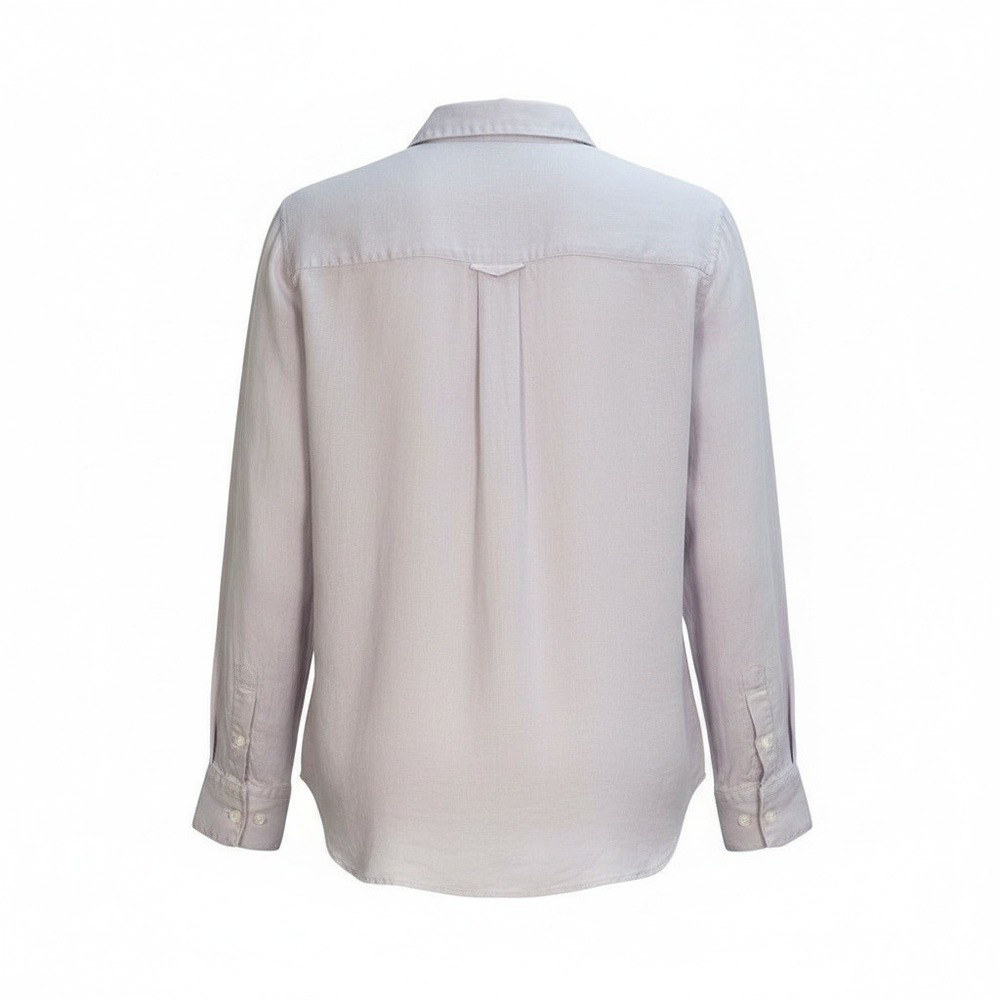 Uniqlo Womens Linen‎ Shirt XS Lilac Button Up Office Capsule Classic Minimalist - Picture 3 of 9